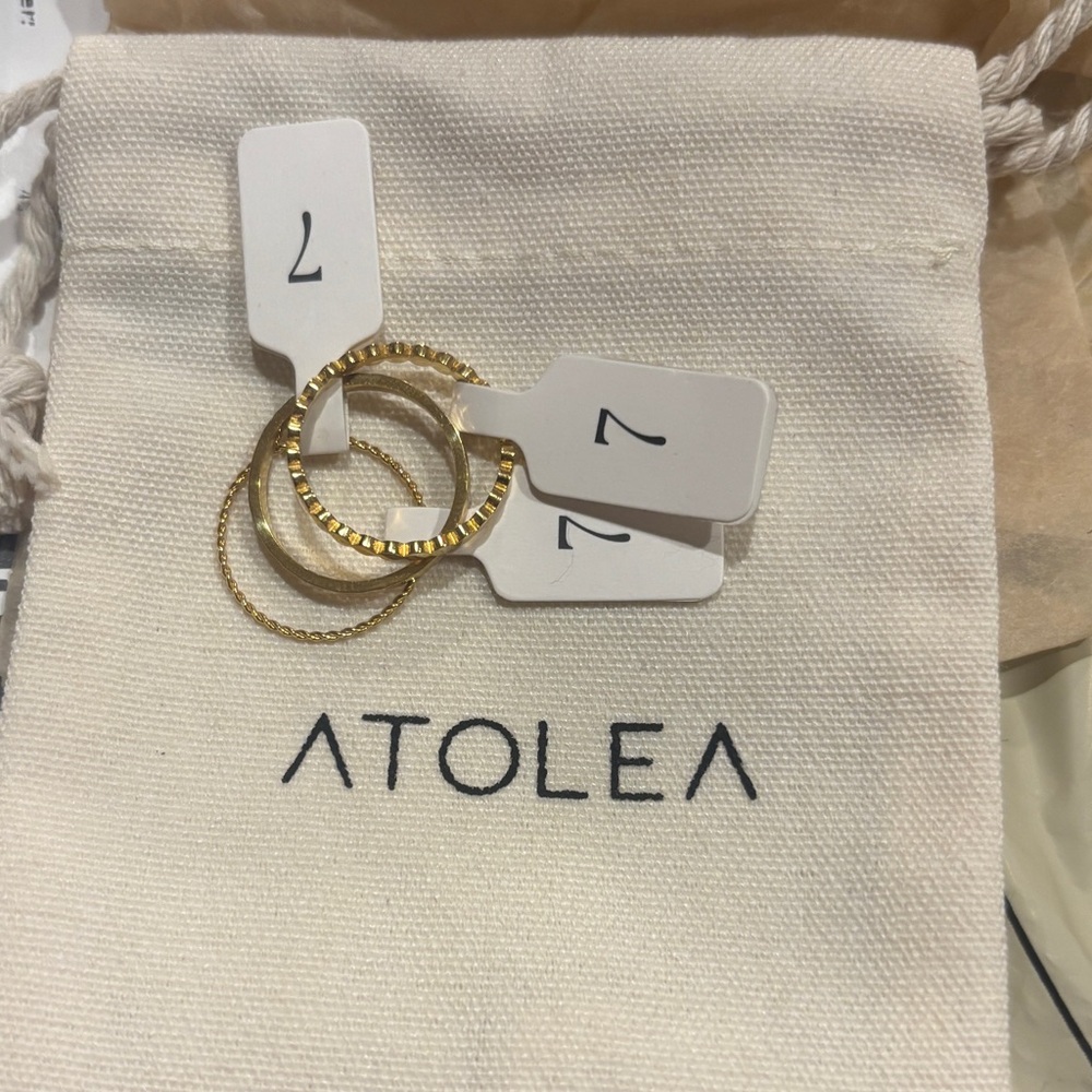 Elegant Gold Stacking Rings - Picture 8 of 8